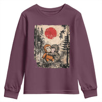 Vintage Japanese Ukiyoe Punch Baby Monkey Youth Sweatshirt Kawaii Animal Gift