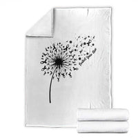 Protect Your Skin Throw Blanket Melanoma Awareness Dandelion Gift