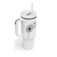 Protect Your Skin Tumbler With Handle Melanoma Awareness Dandelion Gift