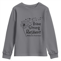Brave Strong Resilient Youth Sweatshirt Melanoma Warrior Dandelion Gift