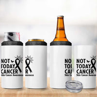 Melanoma Awareness Skin Cancer Warrior 4 in 1 Can Cooler Tumbler Not Today Cancer