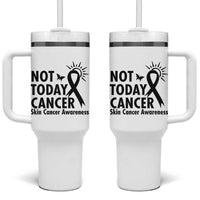 Melanoma Awareness Skin Cancer Warrior Tumbler With Handle Not Today Cancer