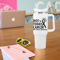 Melanoma Awareness Skin Cancer Warrior Tumbler With Handle Not Today Cancer