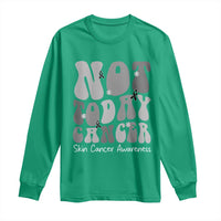 Not Today Melanoma Warrior Skeleton Cancer Fighter Long Sleeve Shirt