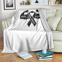 Melanoma Awareness Warrior Throw Blanket Never Give Up