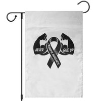 Melanoma Awareness Warrior Garden Flag Never Give Up