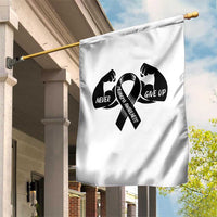 Melanoma Awareness Warrior Garden Flag Never Give Up
