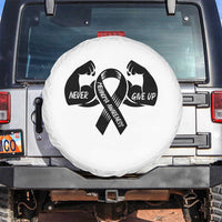 Melanoma Awareness Warrior Spare Tire Cover Never Give Up