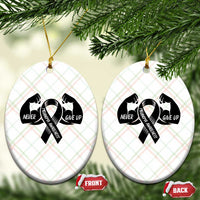 Melanoma Awareness Warrior Ceramic Ornament Never Give Up