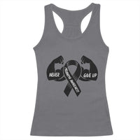 Melanoma Awareness Warrior Racerback Tank Top Never Give Up