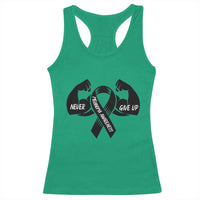 Melanoma Awareness Warrior Racerback Tank Top Never Give Up