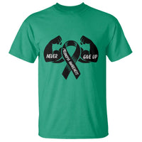 Melanoma Awareness Warrior T Shirt Never Give Up