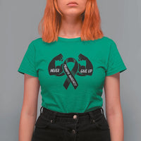 Melanoma Awareness Warrior T Shirt For Women Never Give Up