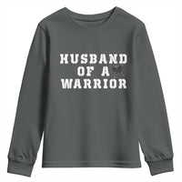 Husband Of A Warrior Youth Sweatshirt Melanoma Awareness Wife Support