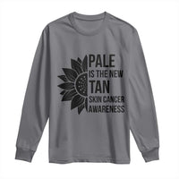 Skin Cancer Survivor Warrior Long Sleeve Shirt Pale Is The New Tan
