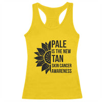 Skin Cancer Survivor Warrior Racerback Tank Top Pale Is The New Tan
