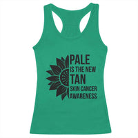 Skin Cancer Survivor Warrior Racerback Tank Top Pale Is The New Tan