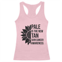 Skin Cancer Survivor Warrior Racerback Tank Top Pale Is The New Tan
