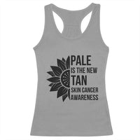 Skin Cancer Survivor Warrior Racerback Tank Top Pale Is The New Tan