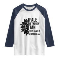 Skin Cancer Survivor Warrior Raglan Shirt Pale Is The New Tan