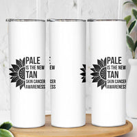 Skin Cancer Survivor Warrior Skinny Tumbler Pale Is The New Tan