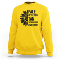 Skin Cancer Survivor Warrior Sweatshirt Pale Is The New Tan