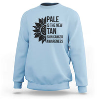 Skin Cancer Survivor Warrior Sweatshirt Pale Is The New Tan