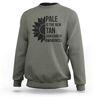 Skin Cancer Survivor Warrior Sweatshirt Pale Is The New Tan