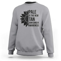Skin Cancer Survivor Warrior Sweatshirt Pale Is The New Tan