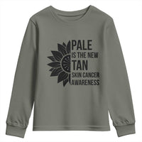 Skin Cancer Survivor Warrior Youth Sweatshirt Pale Is The New Tan