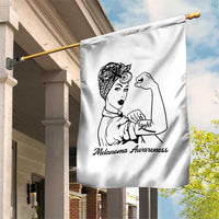 Melanoma Awareness Strong Woman Garden Flag Feminist Warrior