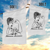 Melanoma Awareness Strong Woman Garden Flag Feminist Warrior