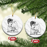 Melanoma Awareness Strong Woman Ceramic Ornament Feminist Warrior