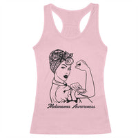 Melanoma Awareness Strong Woman Racerback Tank Top Feminist Warrior