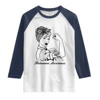 Melanoma Awareness Strong Woman Raglan Shirt Feminist Warrior