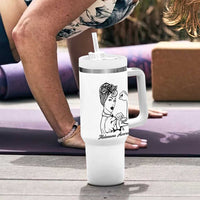 Melanoma Awareness Strong Woman Tumbler With Handle Feminist Warrior