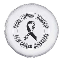 Melanoma Awareness Spare Tire Cover Brave Strong Resilient Warrior
