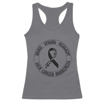 Melanoma Awareness Racerback Tank Top Brave Strong Resilient Warrior