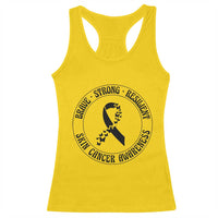 Melanoma Awareness Racerback Tank Top Brave Strong Resilient Warrior