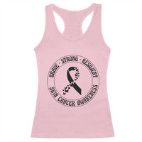 Melanoma Awareness Racerback Tank Top Brave Strong Resilient Warrior