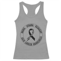 Melanoma Awareness Racerback Tank Top Brave Strong Resilient Warrior