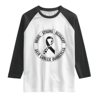Melanoma Awareness Raglan Shirt Brave Strong Resilient Warrior