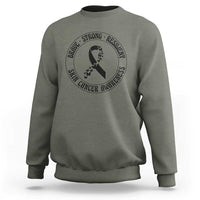 Melanoma Awareness Sweatshirt Brave Strong Resilient Warrior