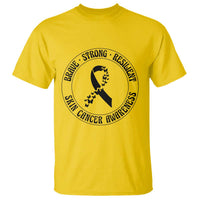 Melanoma Awareness T Shirt Brave Strong Resilient Warrior