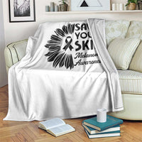 Skin Cancer Fighter Throw Blanket Save Your Skin