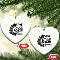 Skin Cancer Fighter Ceramic Ornament Save Your Skin
