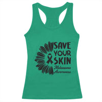 Skin Cancer Fighter Racerback Tank Top Save Your Skin