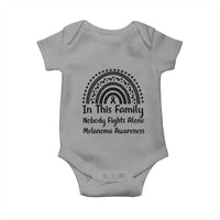 In This Family Nobody Fights Alone Baby Onesie Melanoma Warrior Support