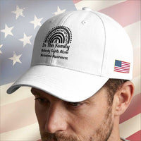 In This Family Nobody Fights Alone Baseball Cap Melanoma Warrior Support