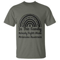 In This Family Nobody Fights Alone T Shirt Melanoma Warrior Support